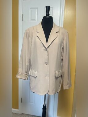 Vintage 90’s Classic Women's Tan Blazer Jacket